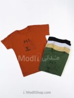 تیشرت پنبه رنگی پت