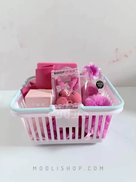 سبد هدیه اکسسوری سرخابی